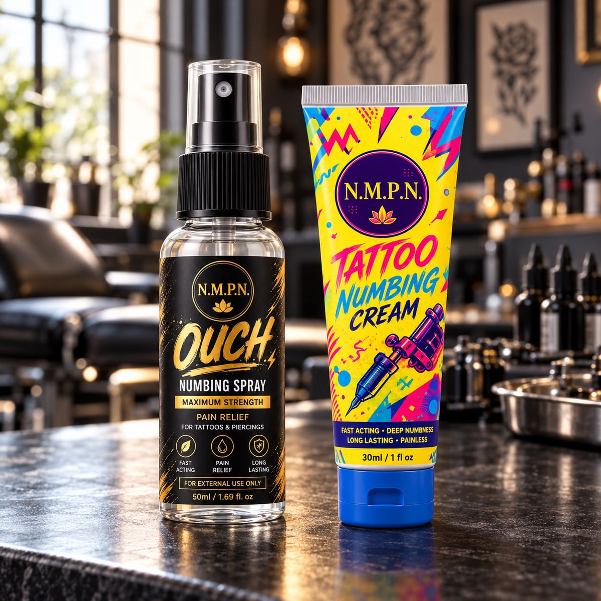 OUCH Numbing Duo: Tattoo Numbing Cream + Numbing Spray Combo